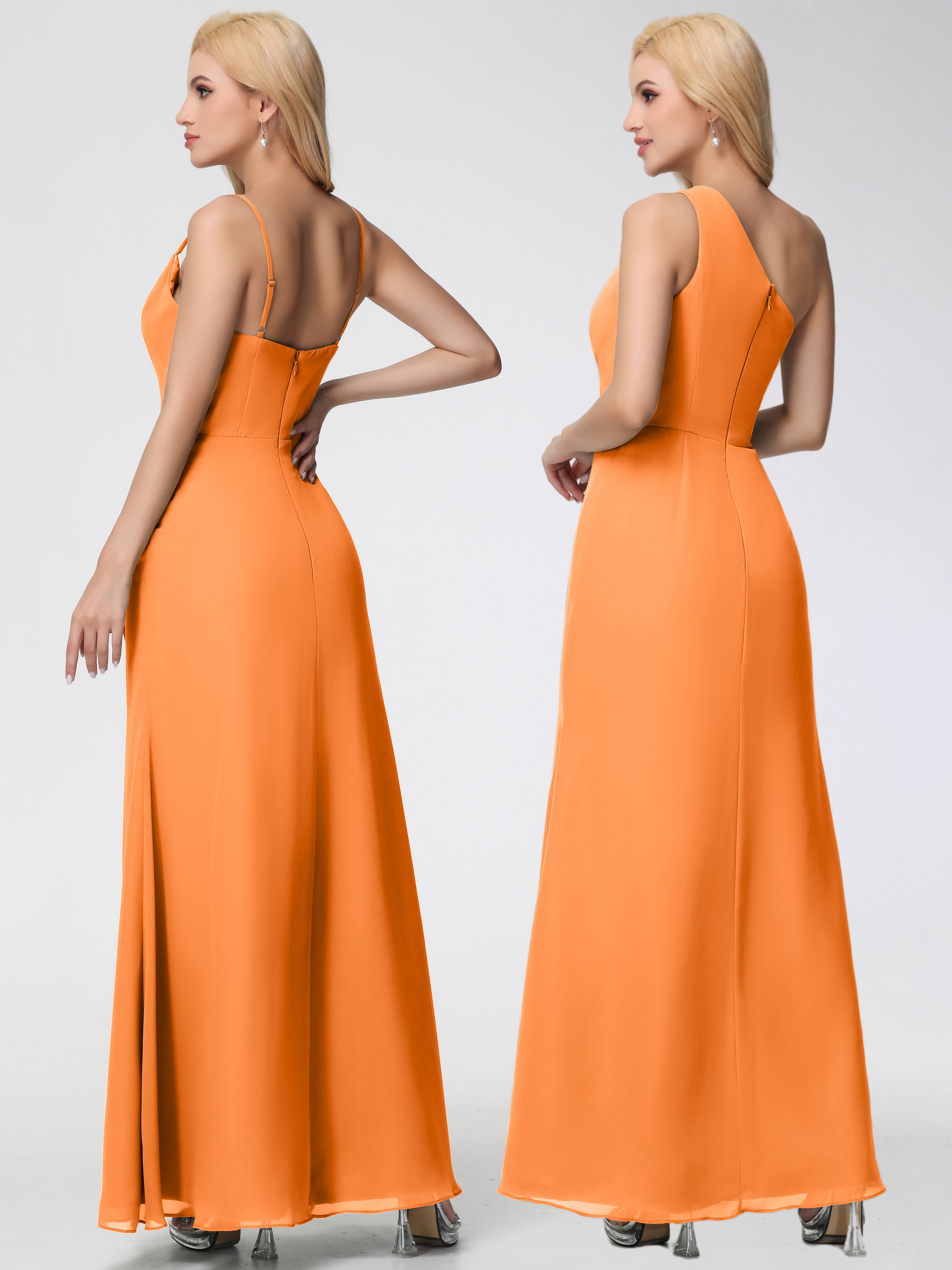 Cowl Sheath/Column Spaghetti Straps Chiffon Bridesmaid Dresses (Copy)