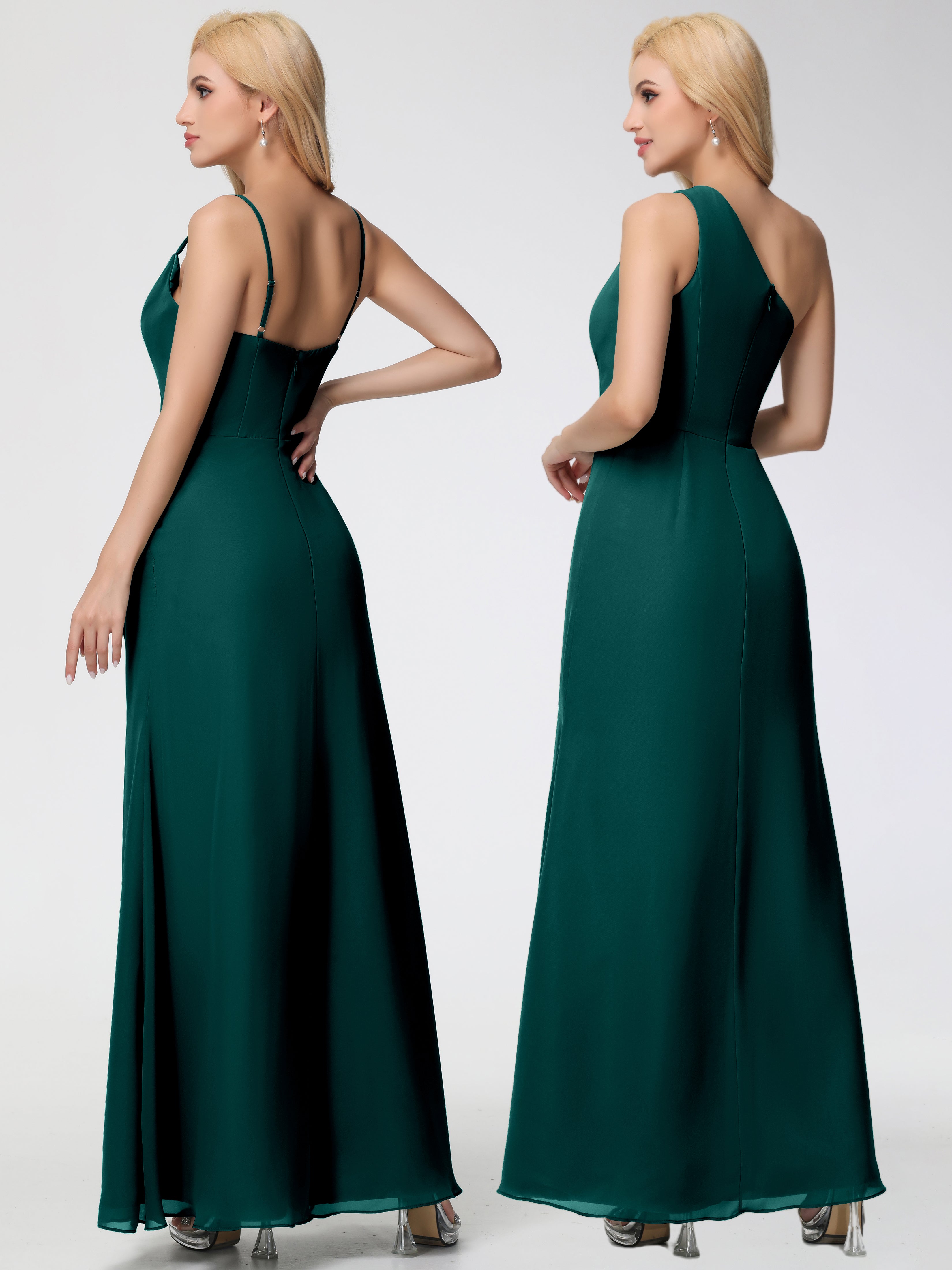 Cowl Sheath/Column Spaghetti Straps Chiffon Bridesmaid Dresses (Copy)