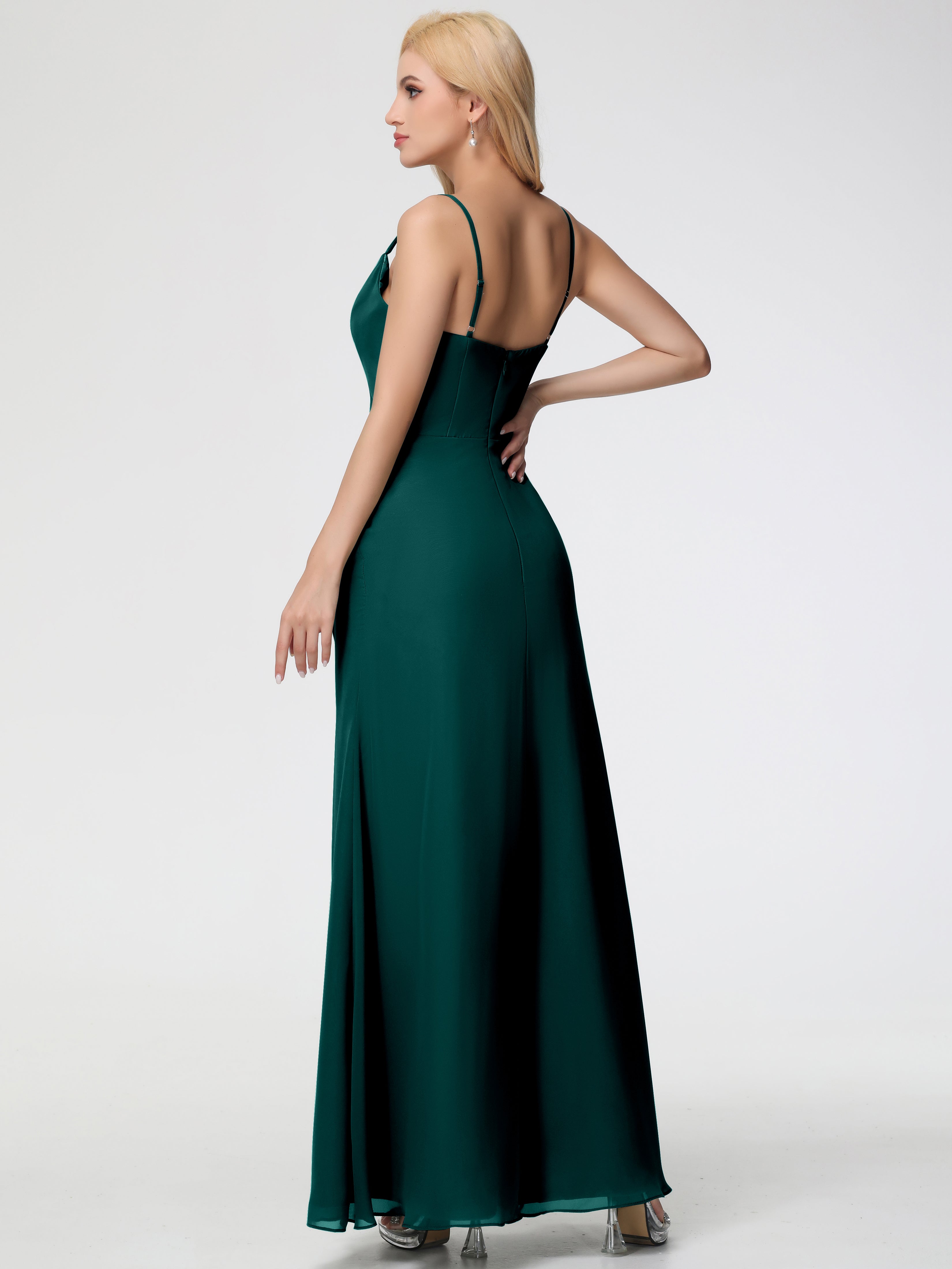 Cowl Sheath/Column Spaghetti Straps Chiffon Bridesmaid Dresses (Copy)