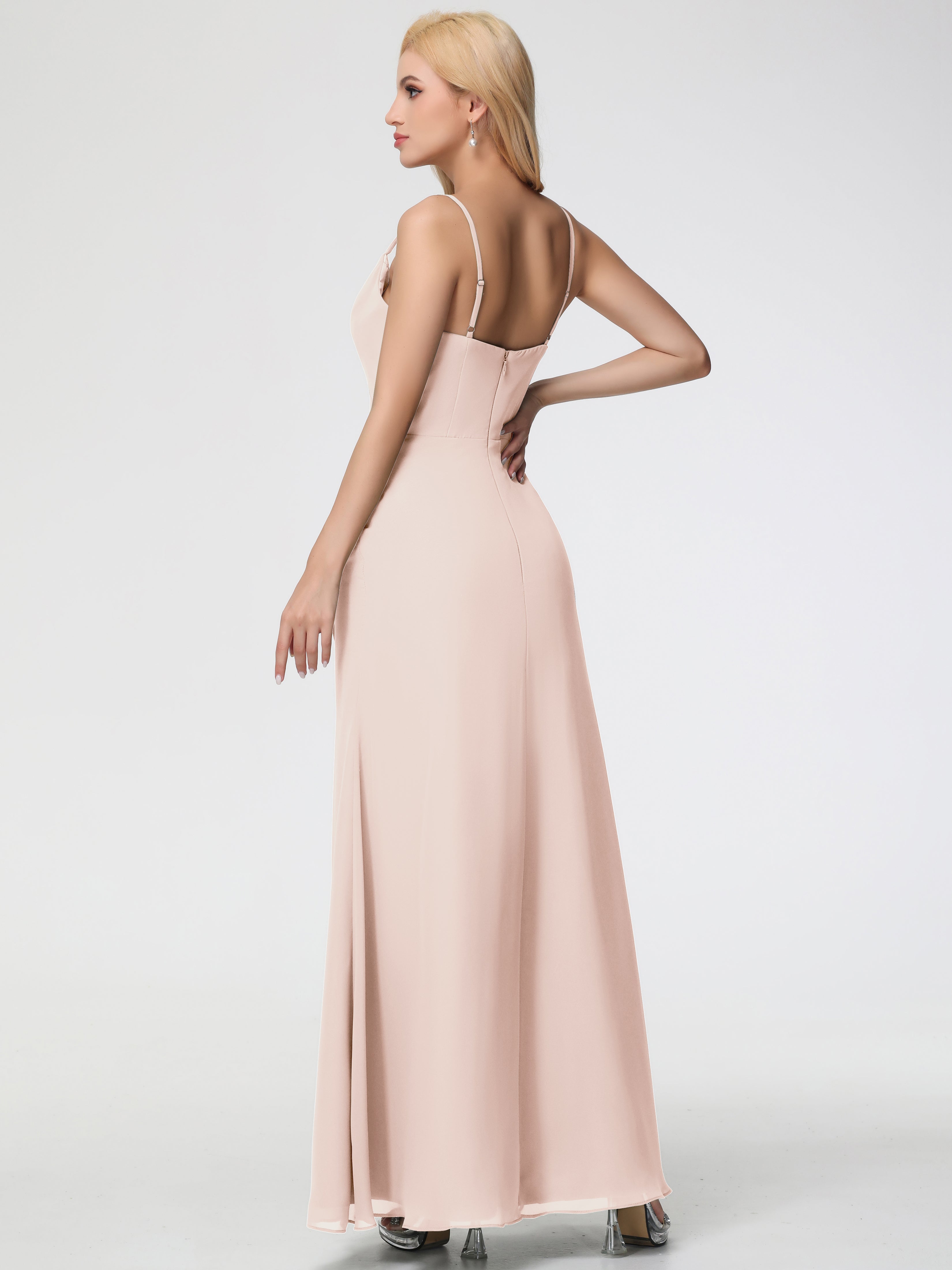 Cowl Sheath/Column Spaghetti Straps Chiffon Bridesmaid Dresses (Copy)