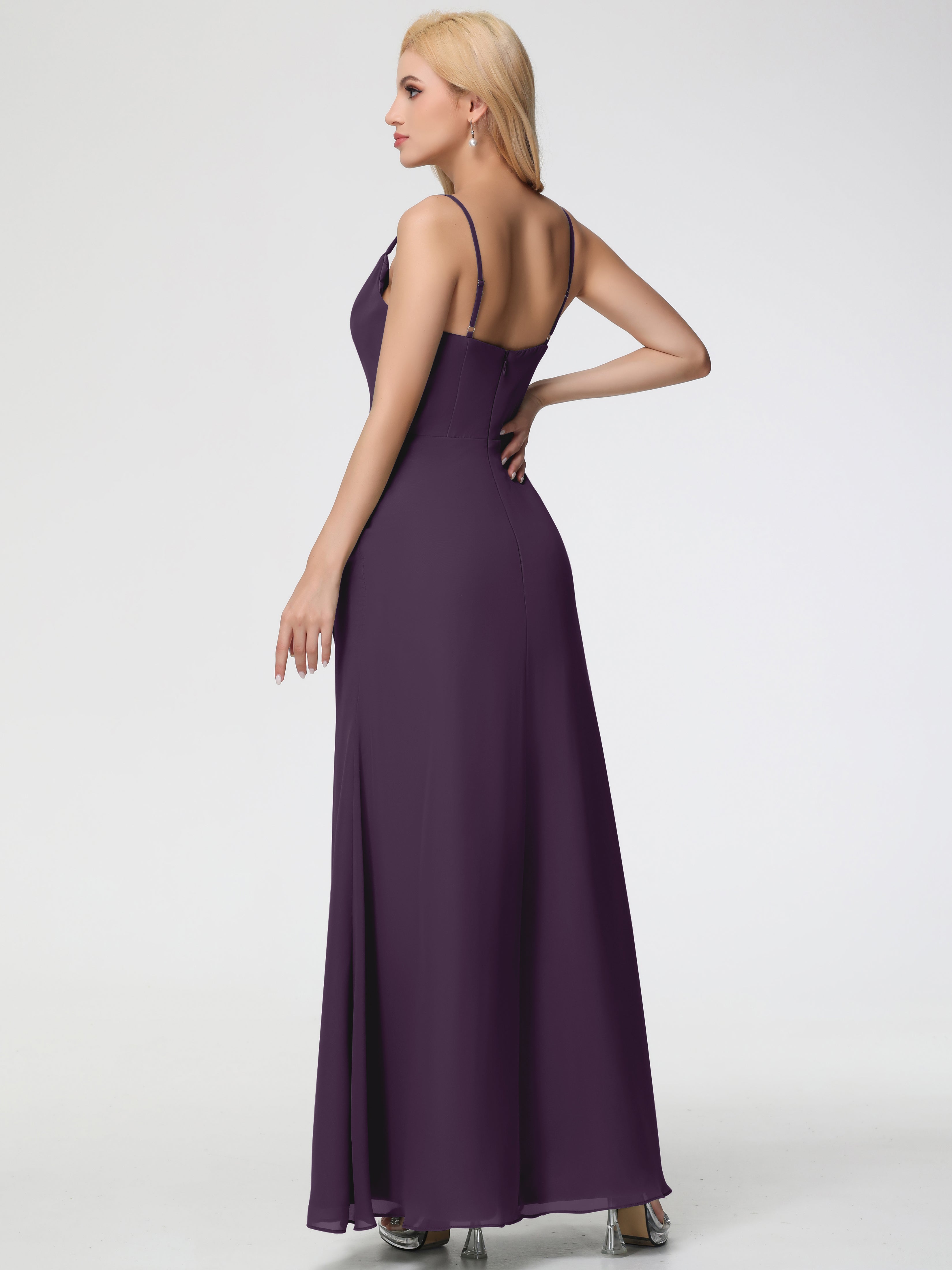 Cowl Sheath/Column Spaghetti Straps Chiffon Bridesmaid Dresses (Copy)