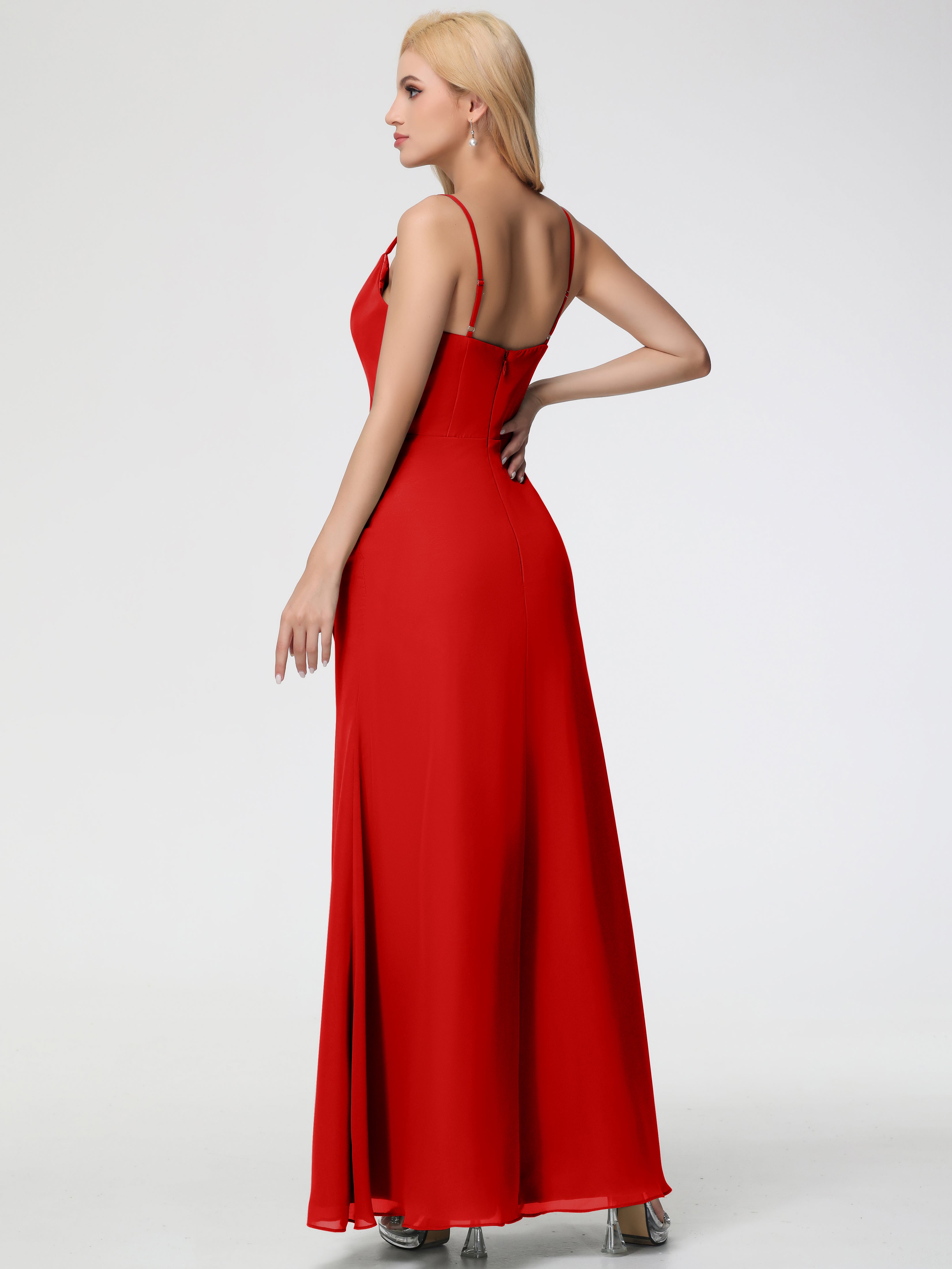 Cowl Sheath/Column Spaghetti Straps Chiffon Bridesmaid Dresses (Copy)