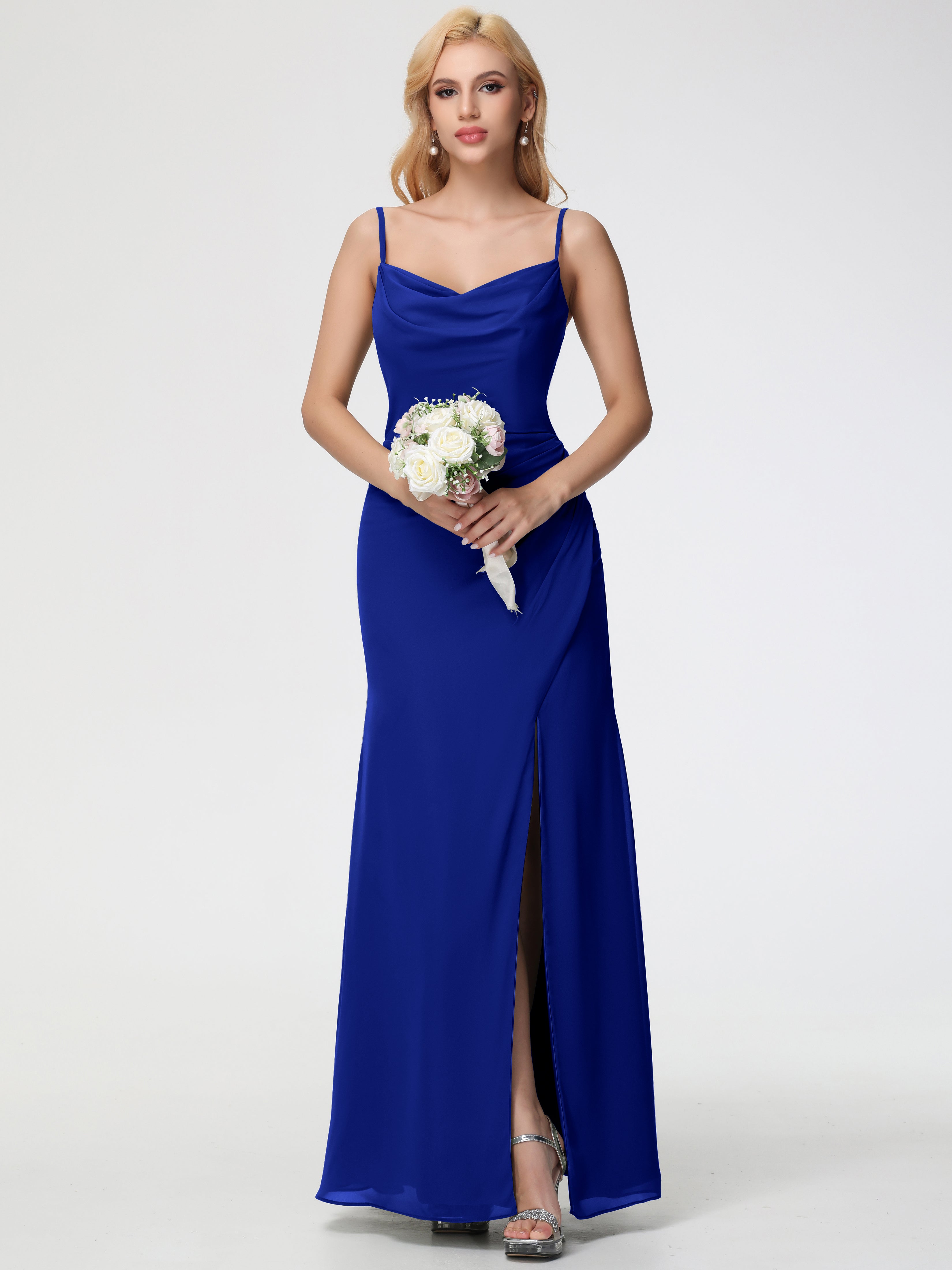 Cowl Sheath/Column Spaghetti Straps Chiffon Bridesmaid Dresses (Copy)