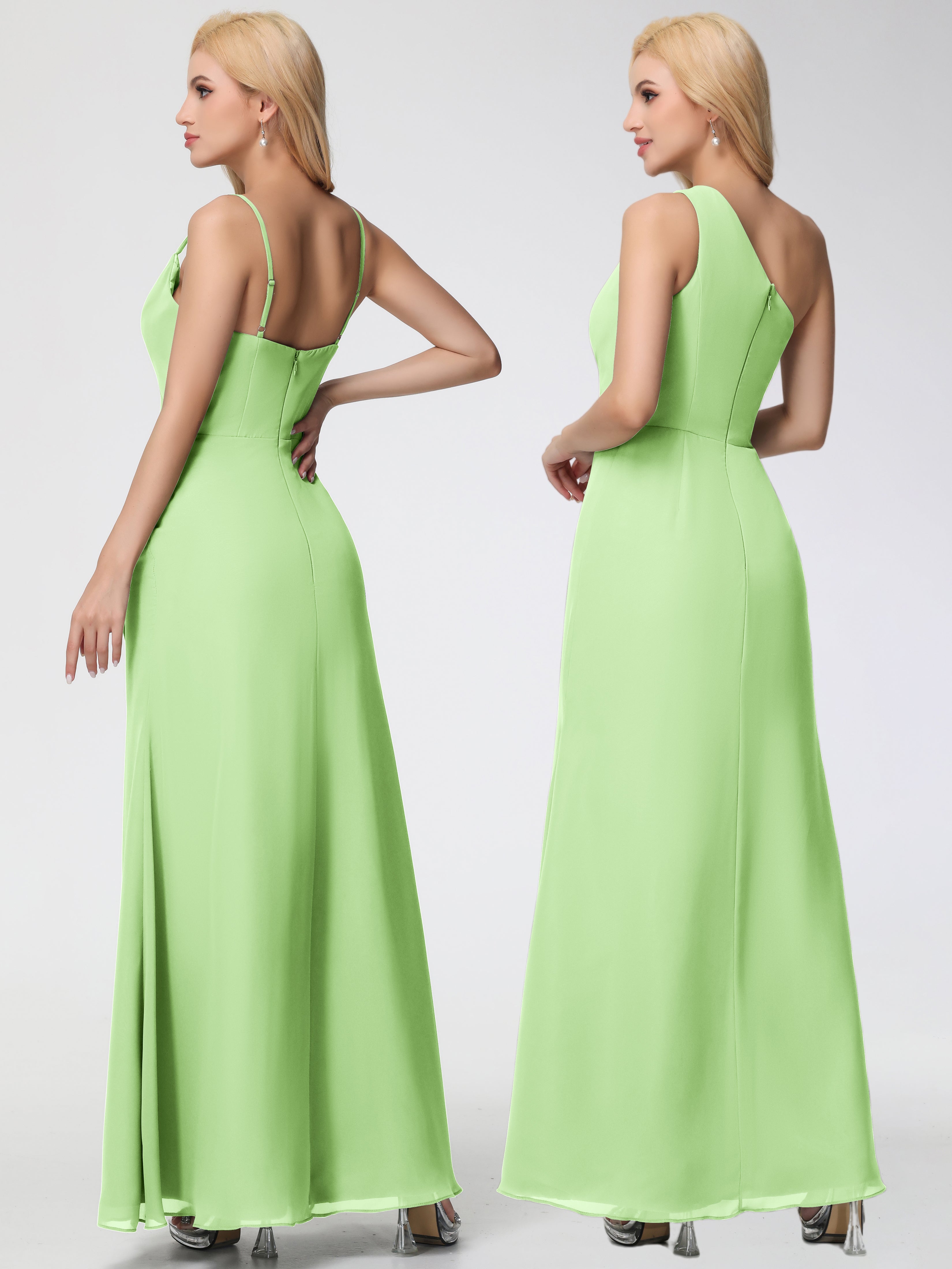 Cowl Sheath/Column Spaghetti Straps Chiffon Bridesmaid Dresses (Copy)