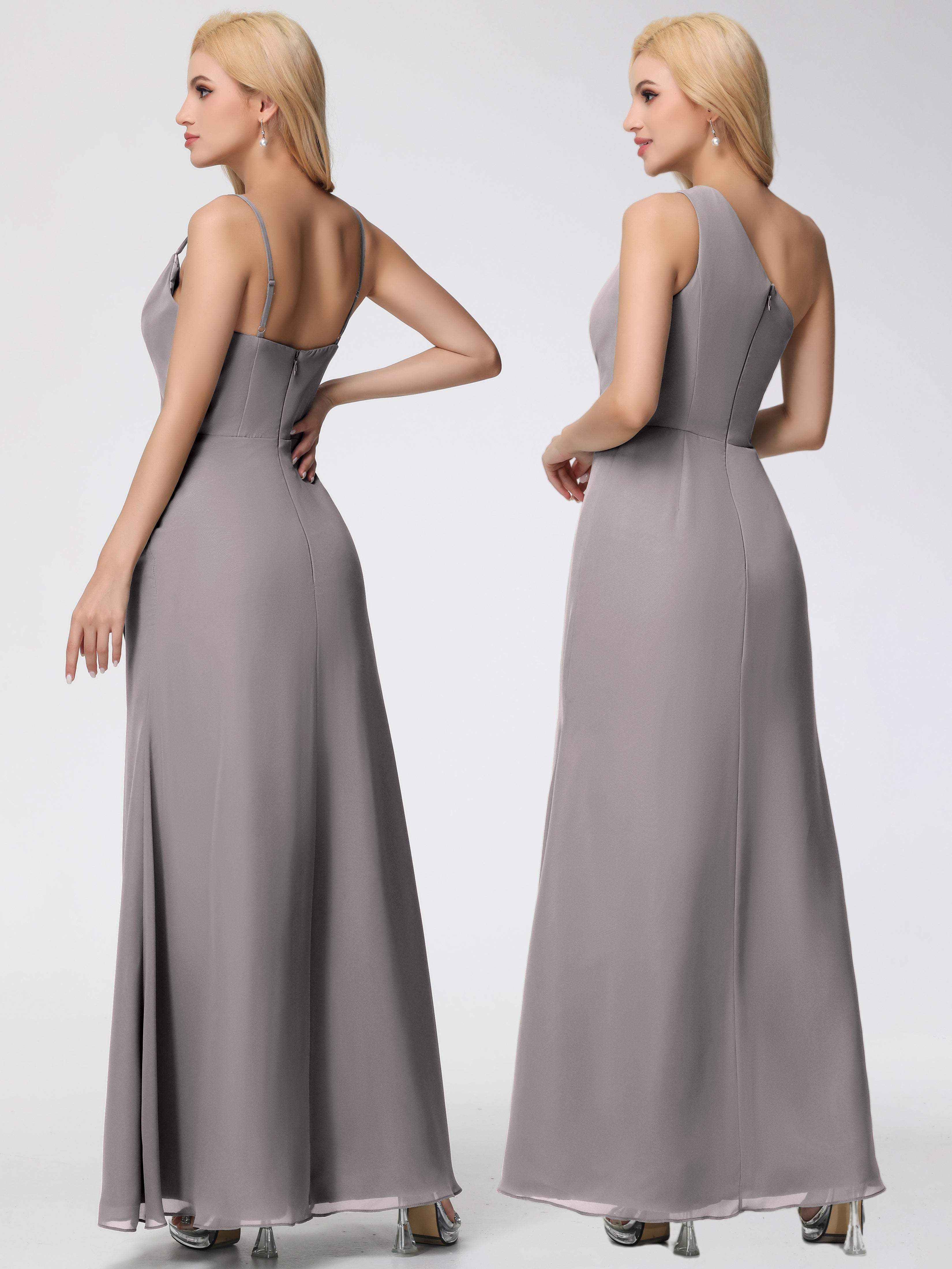 Cowl Sheath/Column Spaghetti Straps Chiffon Bridesmaid Dresses (Copy)