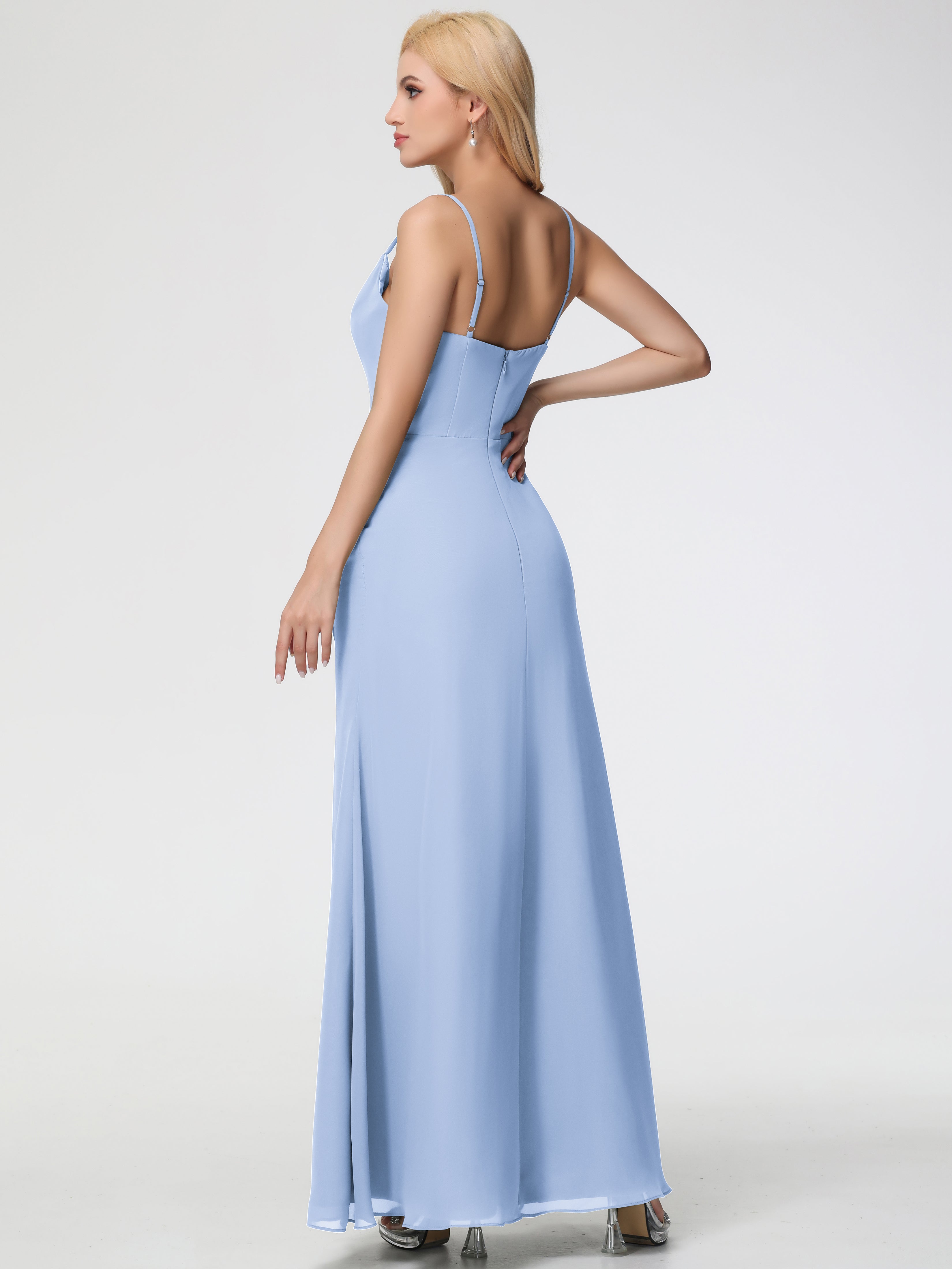 Cowl Sheath/Column Spaghetti Straps Chiffon Bridesmaid Dresses (Copy)