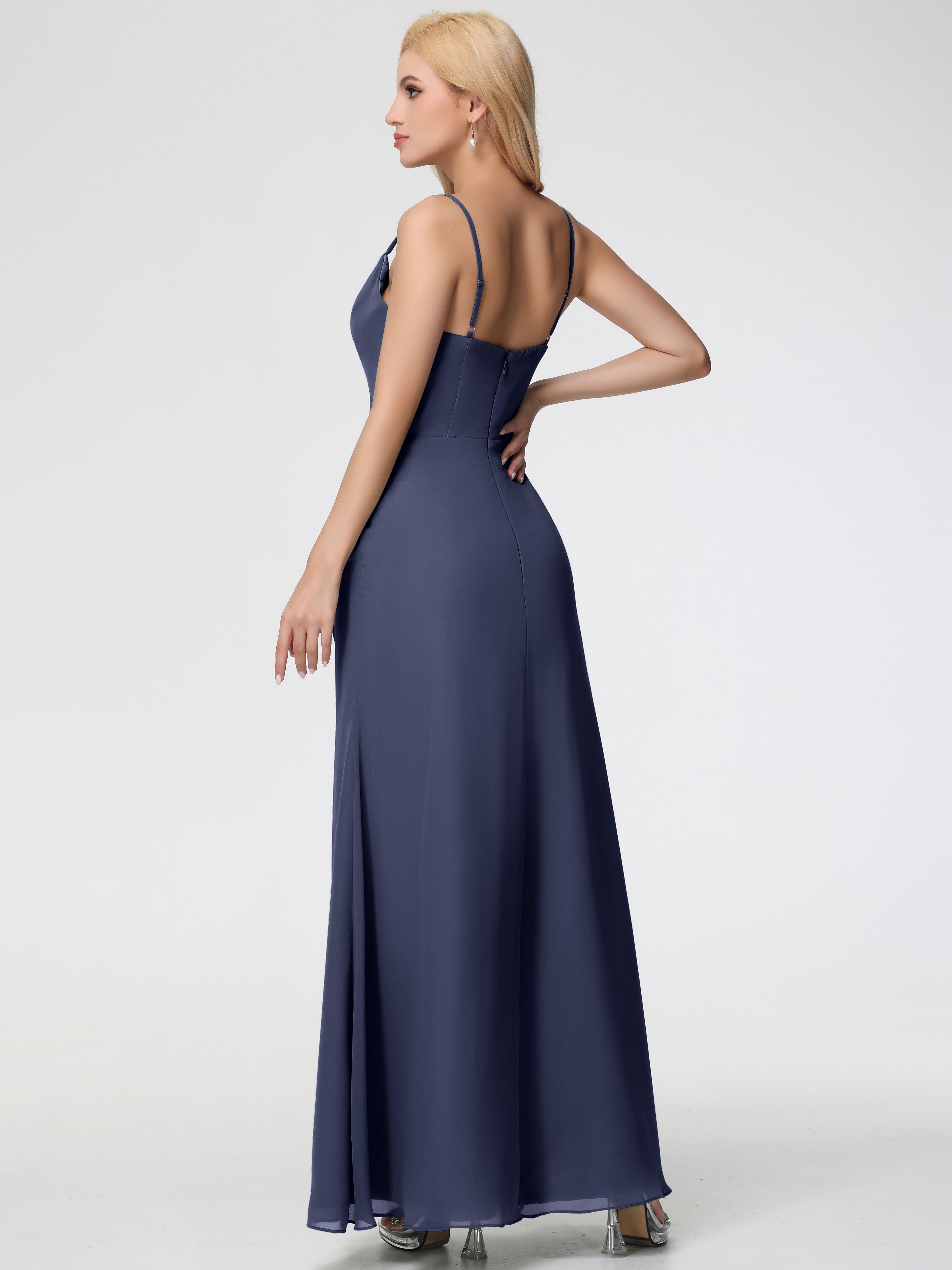 Cowl Sheath/Column Spaghetti Straps Chiffon Bridesmaid Dresses (Copy)