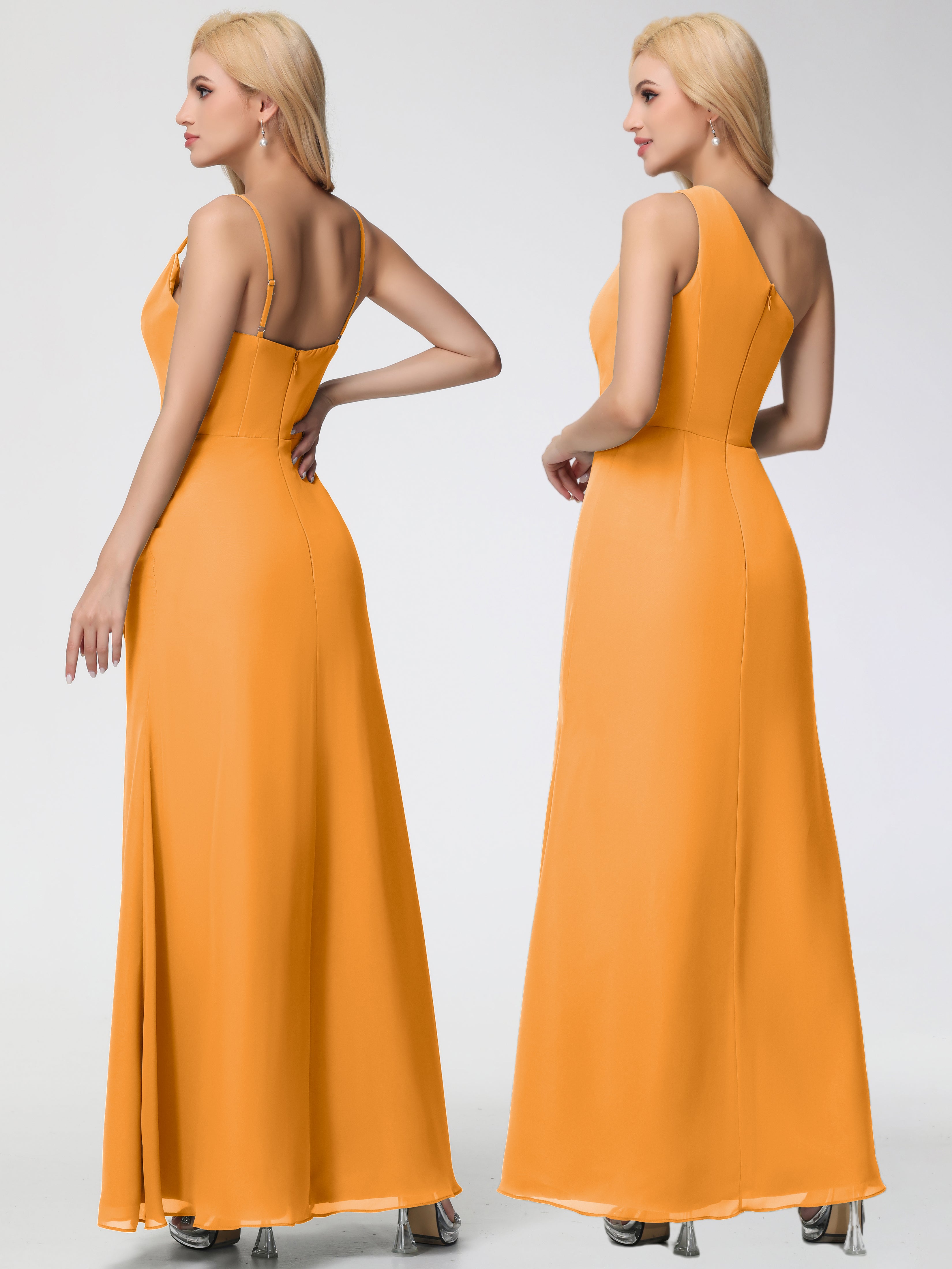Cowl Sheath/Column Spaghetti Straps Chiffon Bridesmaid Dresses (Copy)