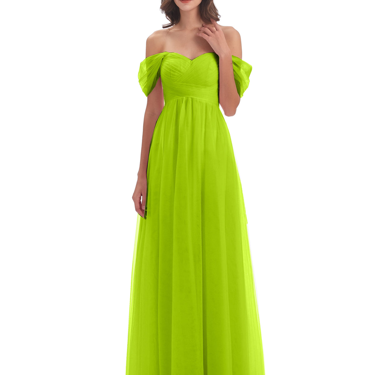 lime green maid of honor dresses Chiffon Split Bridesmaid Lace Off Shoulder Classic Lilac Lime Green Maid Of