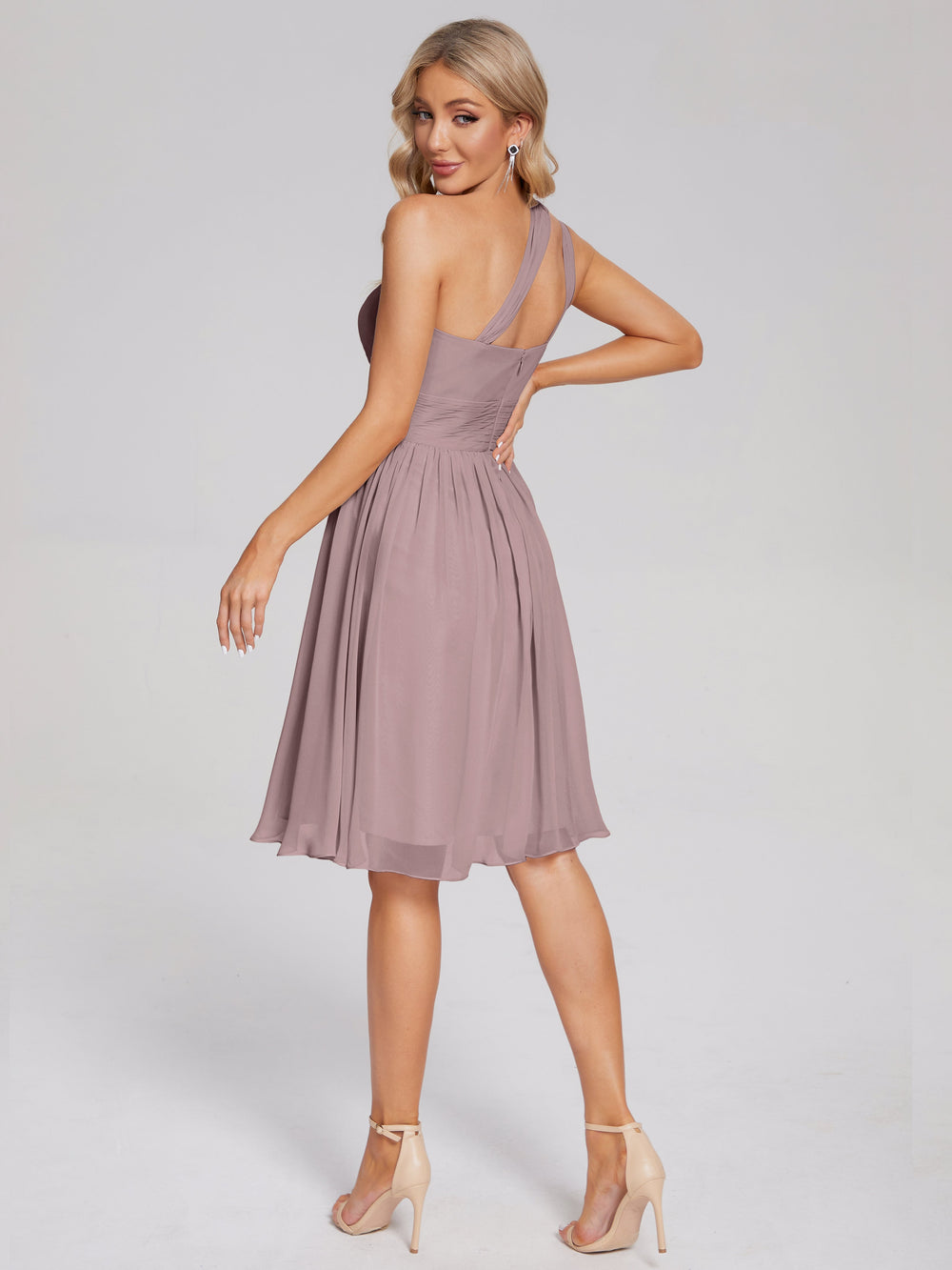 Elegant Lace Top Junior Bridesmaid Dresses Vintage Mauve main image 1