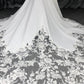 Mermaid V-neck Court Train Sleeveless Wedding Dresses With Lace