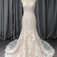 Mermaid Sweetheart Court Train Sleeveless Lace Wedding Dresses