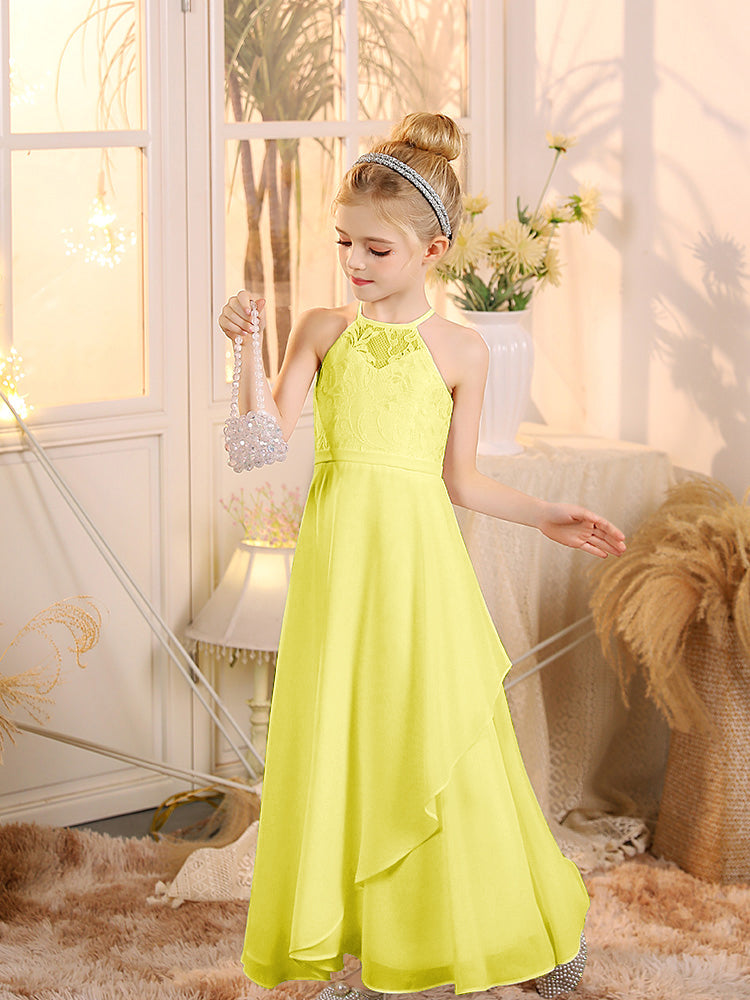 Children's lemon bridesmaid dresses best sale