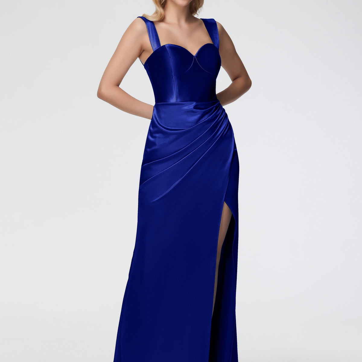 blue floral midi dress Casual Summer with Print Blue Floral / Large Make an unforgettable entrance June Collection Color:Light Royal Blue Women's Black Cotton bodycon