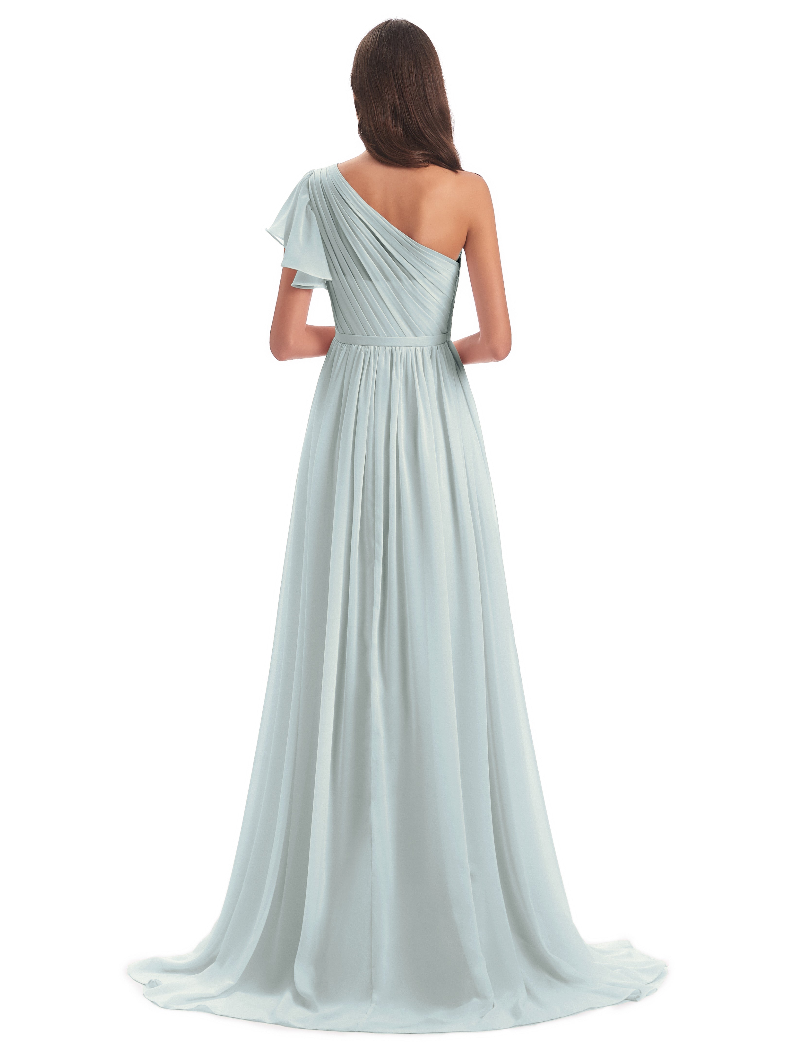 Gemma Vintage Sweep-Brush Train Long Mother of the Bride Dresses