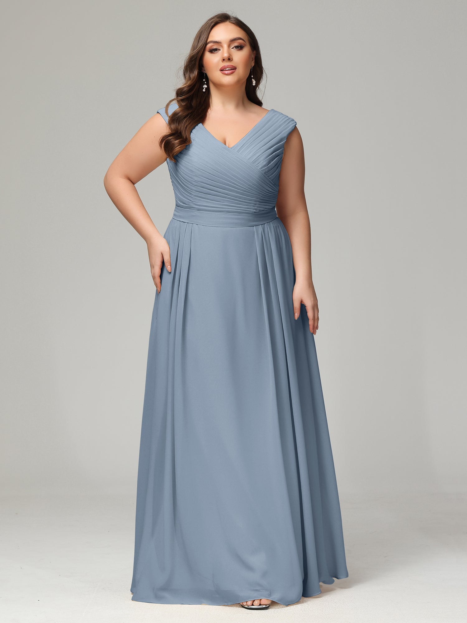 Long silver clearance plus size dresses