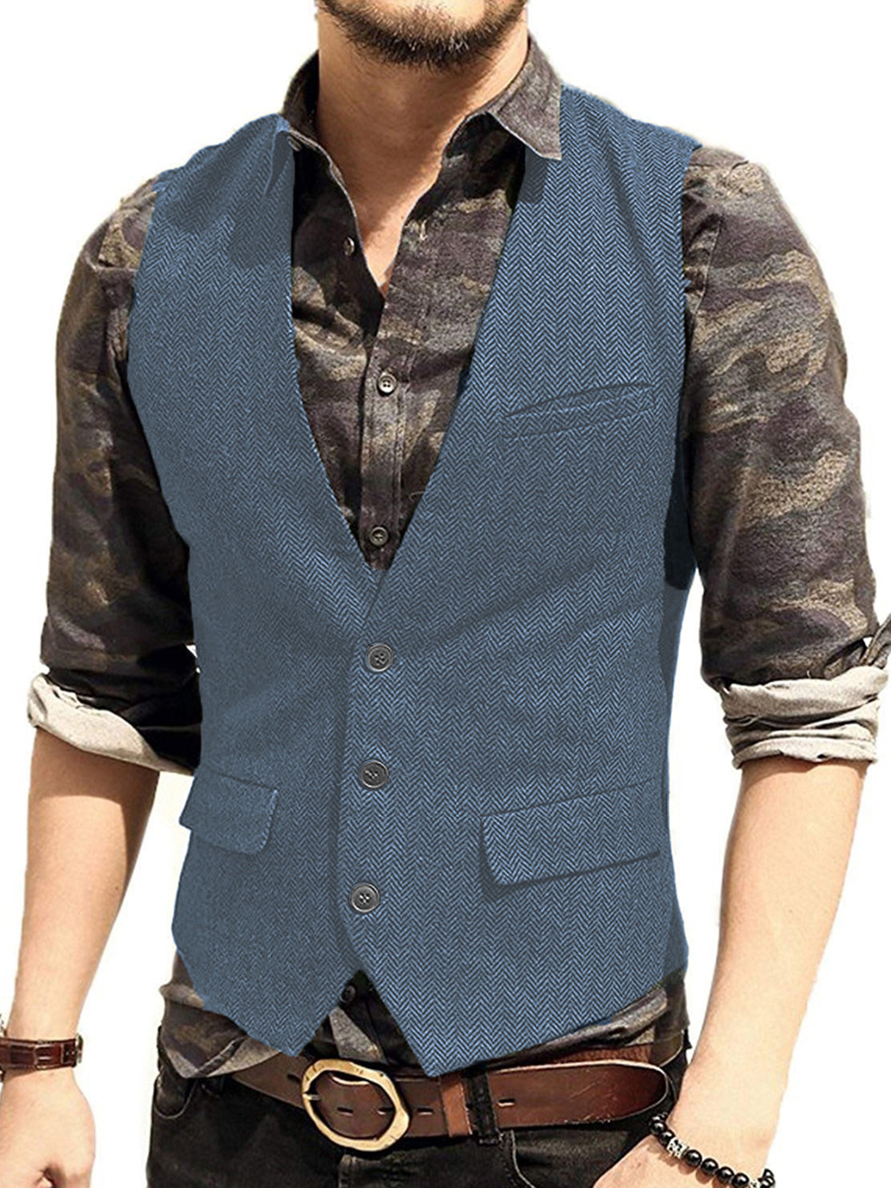 Casual Vest Groom Best Man Wedding Vest