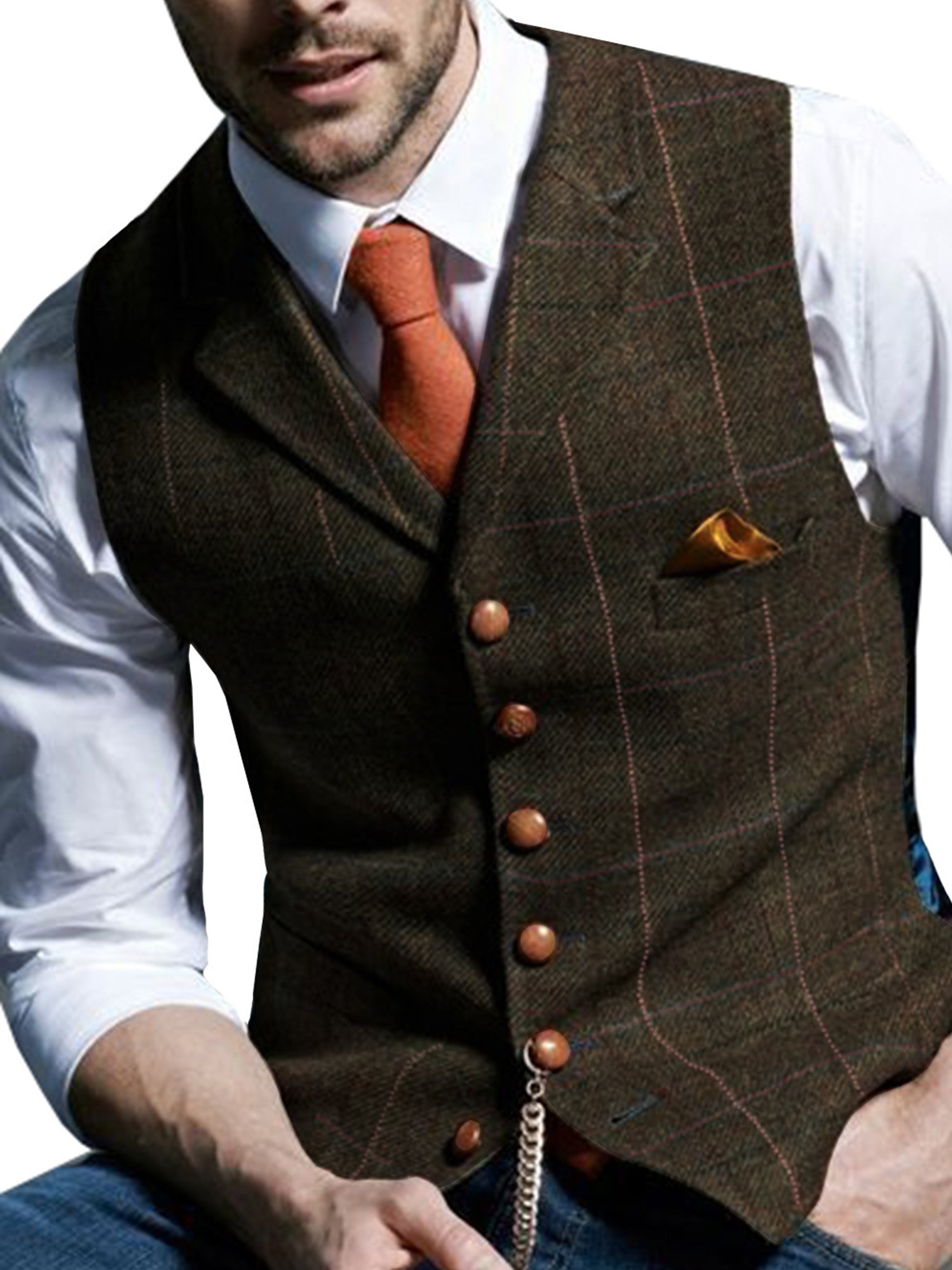 Men's Single Breasted Vest Groom's Best Man Slim Fit Vest