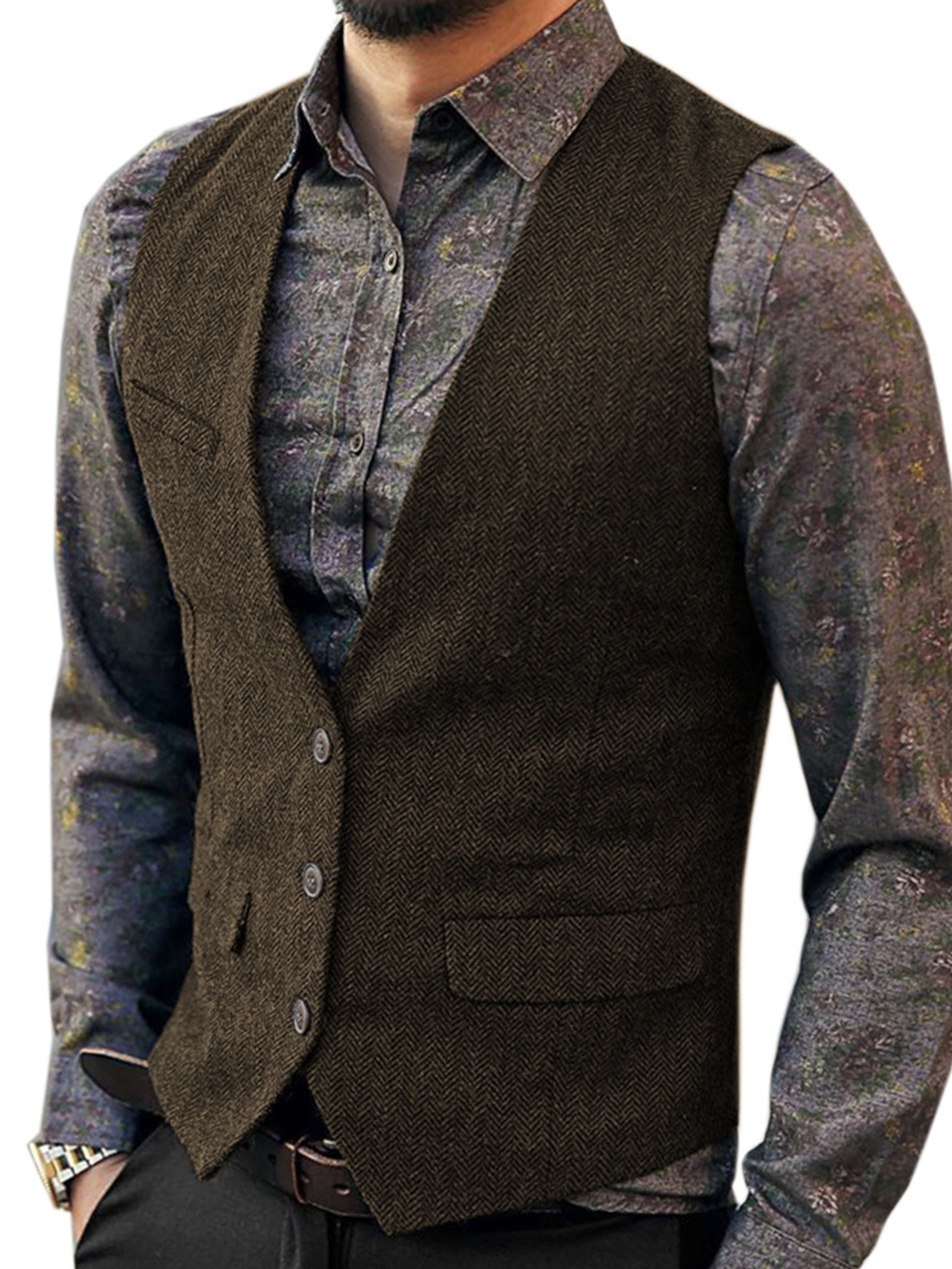 Casual Vest Groom Best Man Wedding Vest