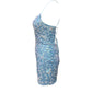 Column V-neck Short Strap Sequins Prom Dress