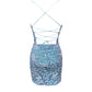 Column V-neck Short Strap Sequins Prom Dress