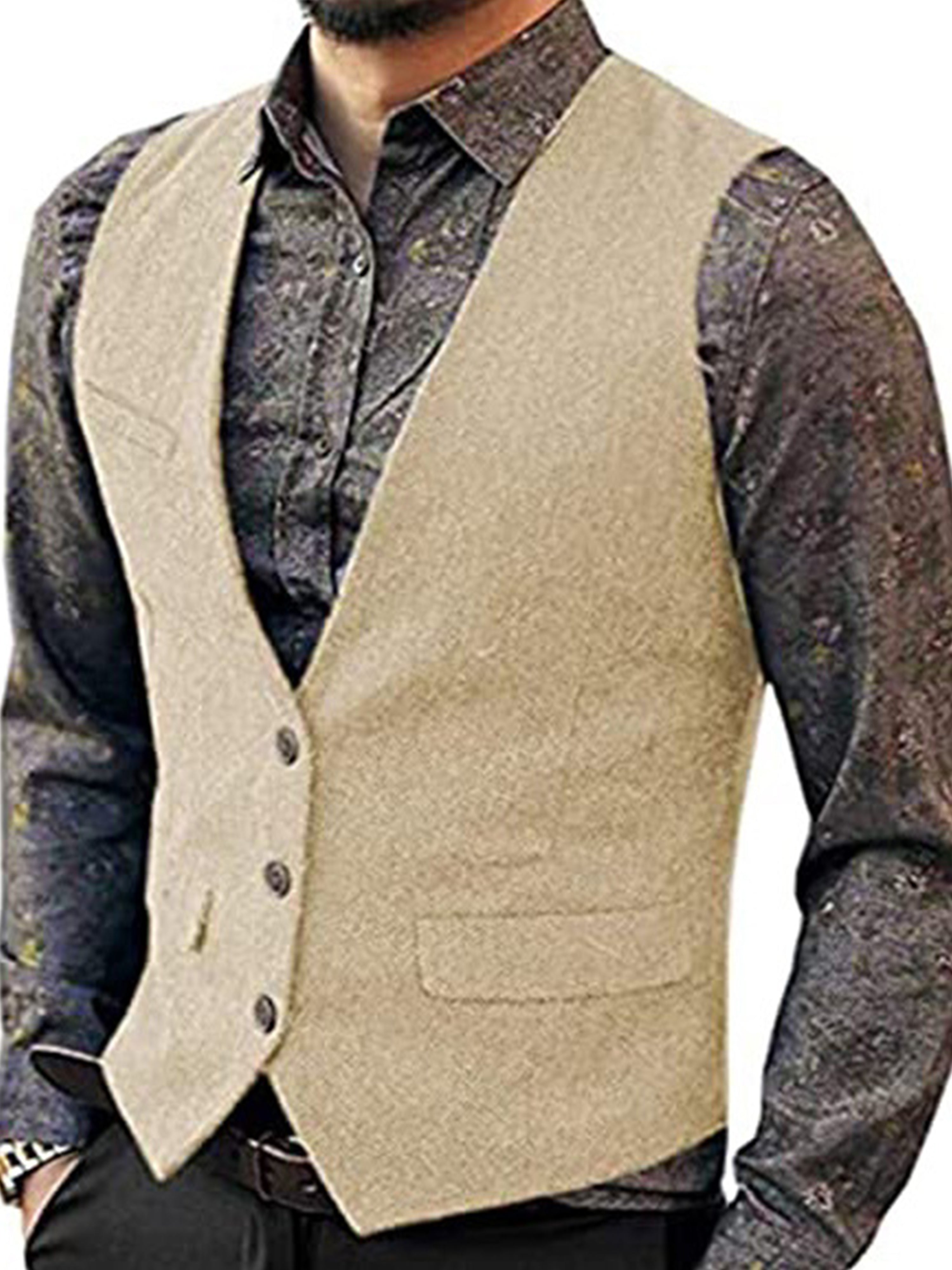 Casual Vest Groom Best Man Wedding Vest