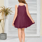 Fluffy Lace Straps Chiffon Junior Bridesmaid Dress