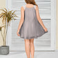 Fluffy Lace Straps Chiffon Junior Bridesmaid Dress