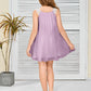 Fluffy Lace Straps Chiffon Junior Bridesmaid Dress