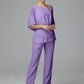 Half Sleeves Chiffon Mother of the Bride Dress Pant Suits With Beading