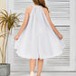 Jewel Knee Length Chiffon Junior Bridesmaid Dress With Beading