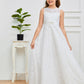 Jewel Sleeveless Lace Junior Bridesmaid Dress