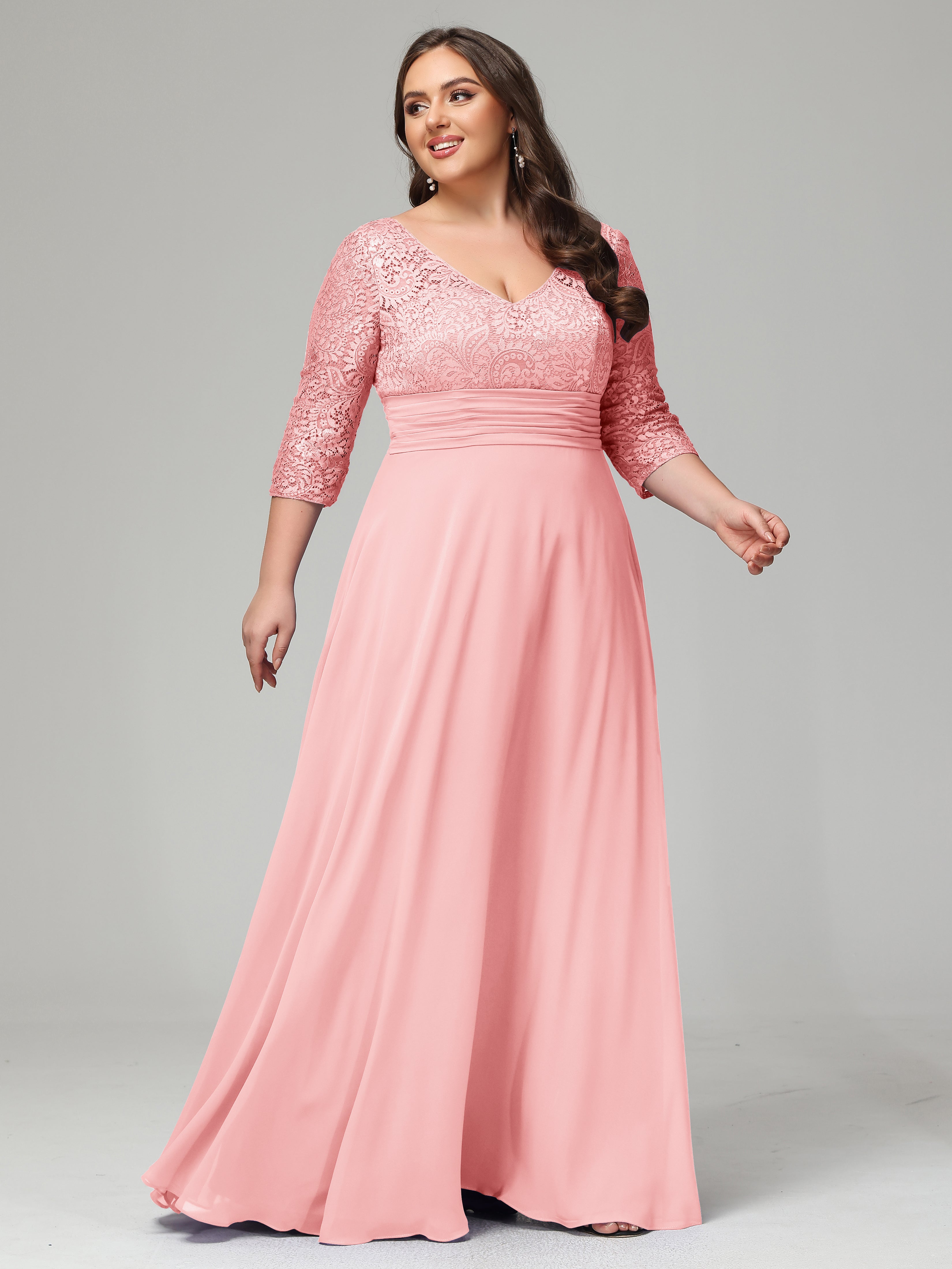 Plus size dusky pink bridesmaid dress best sale