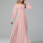 Mirabelle Long Sleeves Off Shoulder Chiffon Bridesmaid Dresses