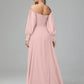 Mirabelle Long Sleeves Off Shoulder Chiffon Bridesmaid Dresses