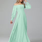 Mirabelle Long Sleeves Off Shoulder Chiffon Bridesmaid Dresses