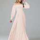 Mirabelle Long Sleeves Off Shoulder Chiffon Bridesmaid Dresses