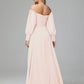 Mirabelle Long Sleeves Off Shoulder Chiffon Bridesmaid Dresses