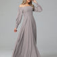 Mirabelle Long Sleeves Off Shoulder Chiffon Bridesmaid Dresses