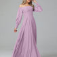 Mirabelle Long Sleeves Off Shoulder Chiffon Bridesmaid Dresses