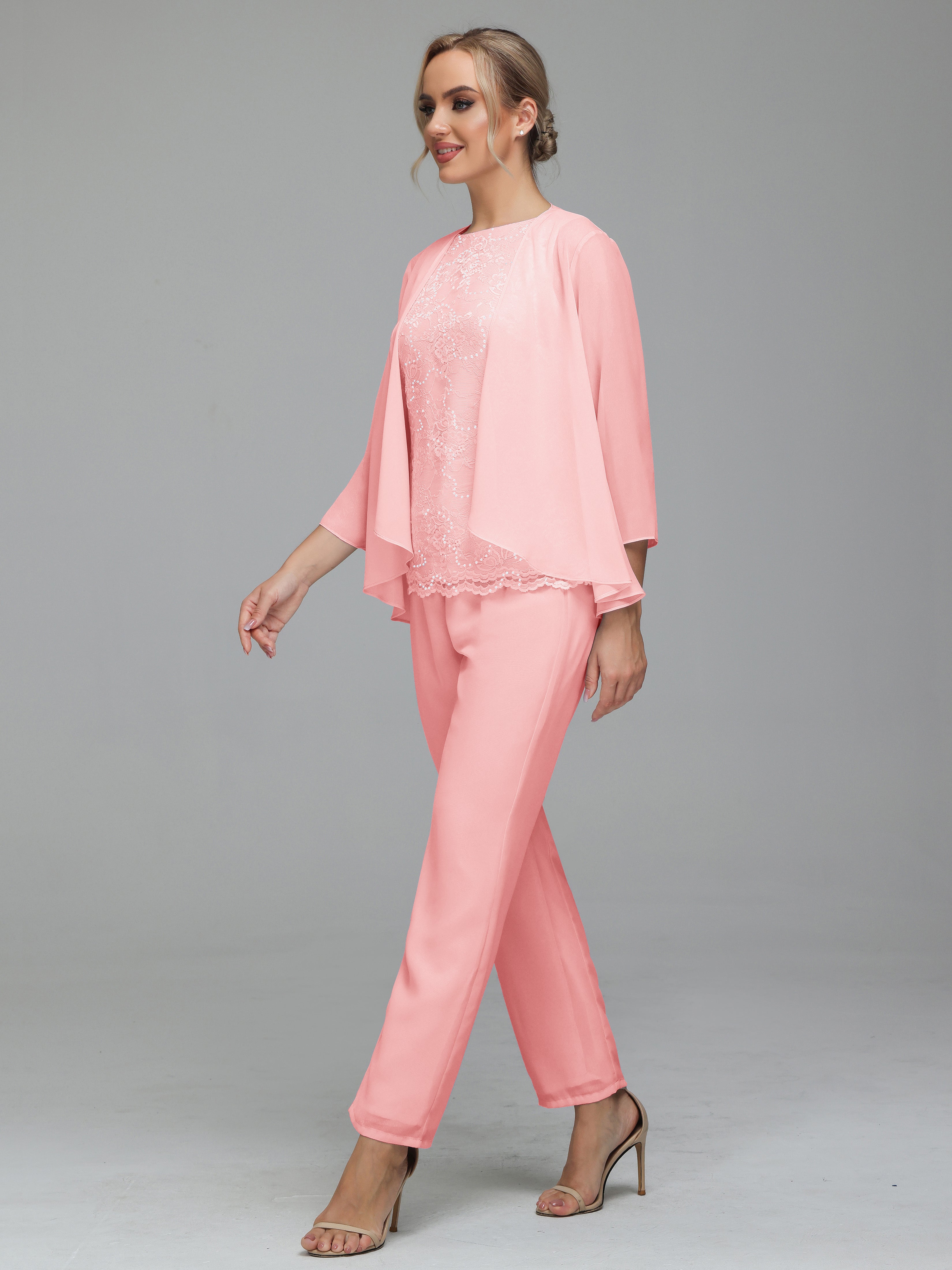 Pantsuit Separates Floor length Chiffon Mother of the Bride Dress