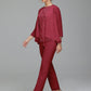 Pantsuit Separates Floor length Chiffon Mother of the Bride Dress