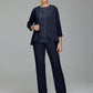 Pantsuit Separates Floor length Chiffon Mother of the Bride Dress