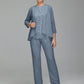 Pantsuit Separates Floor length Chiffon Mother of the Bride Dress