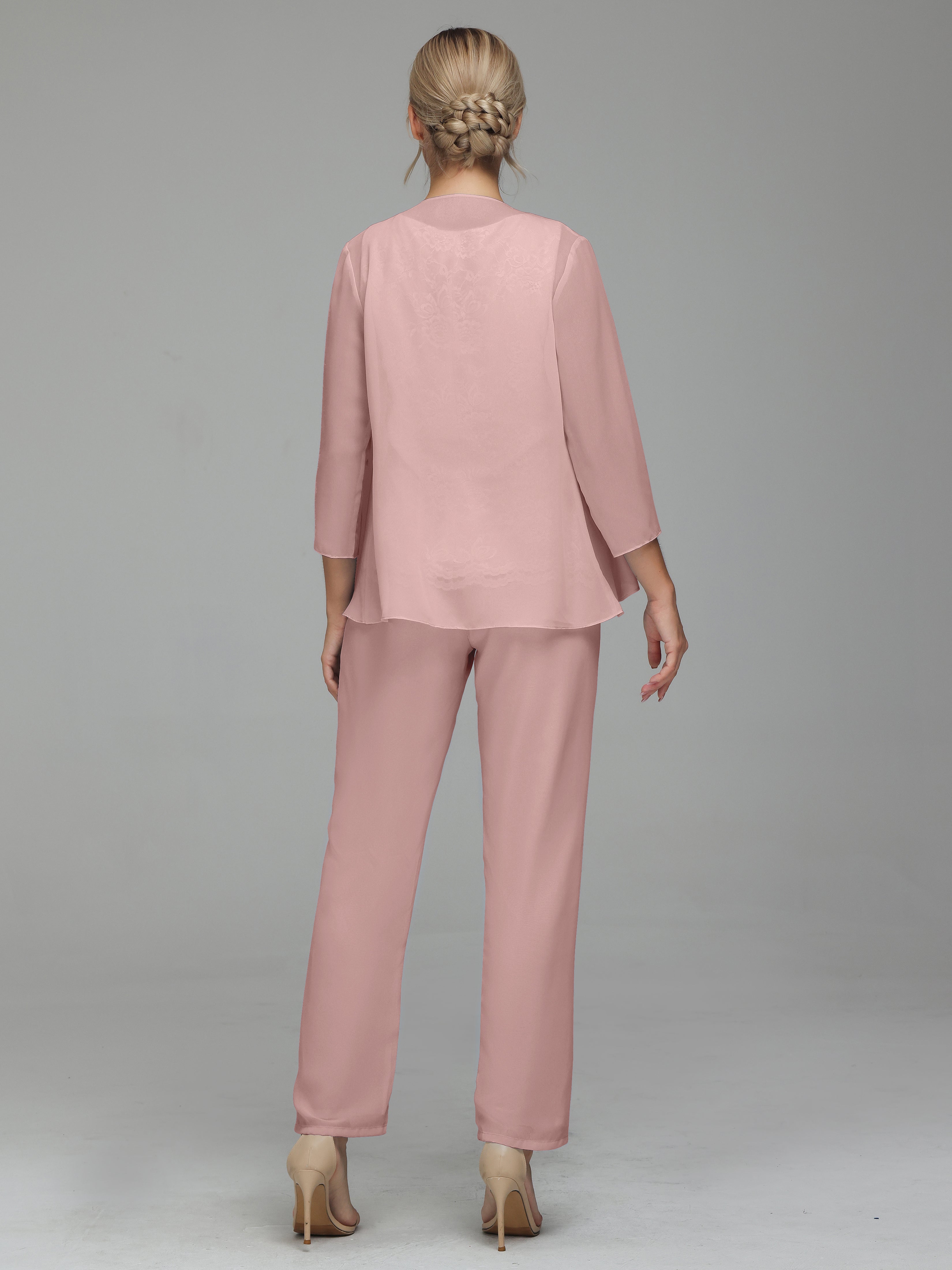 Pantsuit Separates Floor length Chiffon Mother of the Bride Dress