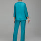 Pantsuit Separates Floor length Chiffon Mother of the Bride Dress