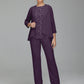 Pantsuit Separates Floor length Chiffon Mother of the Bride Dress