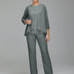 Pantsuit Separates Floor length Chiffon Mother of the Bride Dress