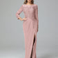 Round Neck Chiffon Mother of the Bride Dress With Split