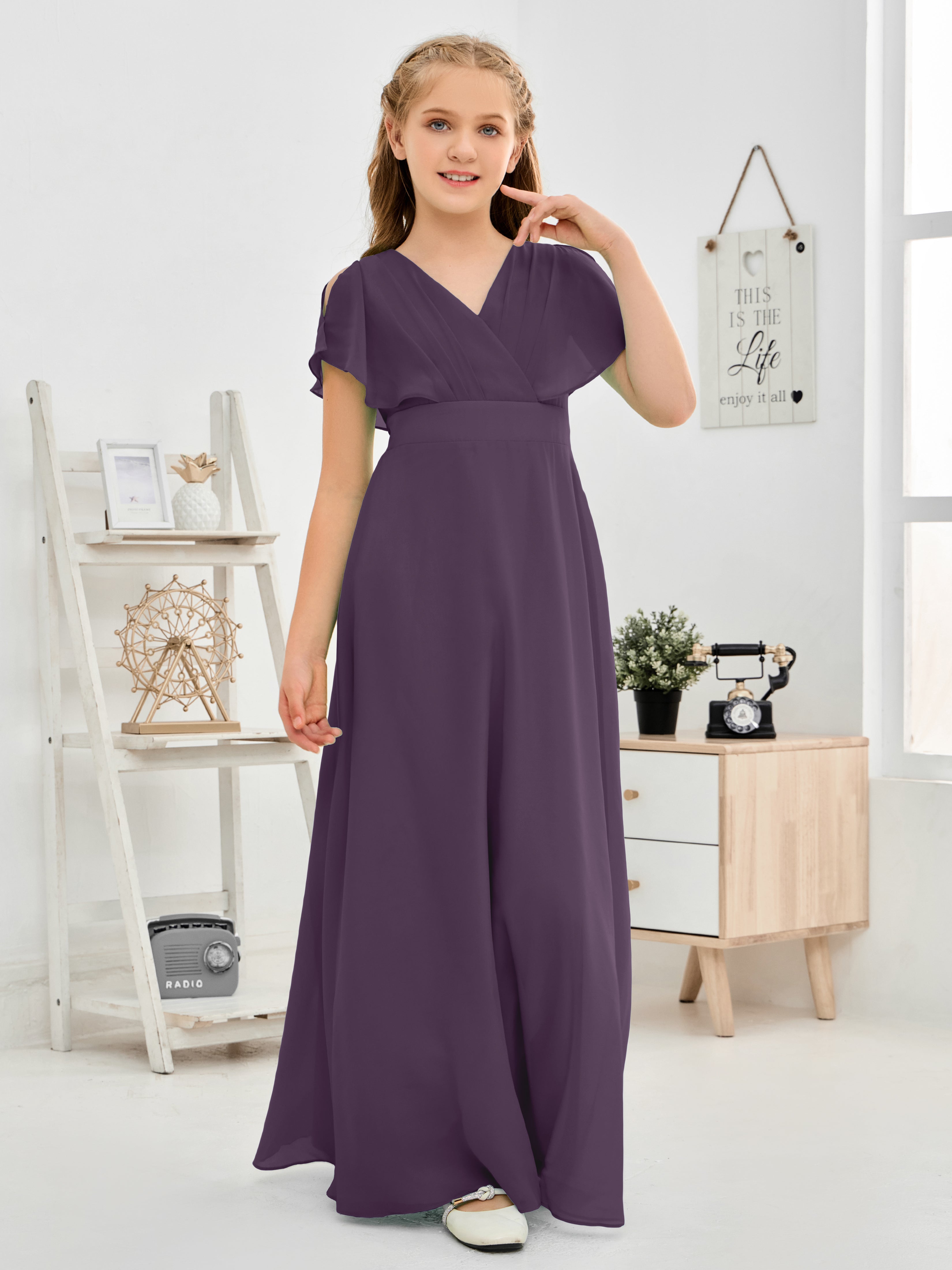 Plum short bridesmaid dresses hotsell